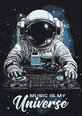 Astronaut DJ Music Universe