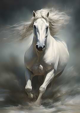 White Horse Running
