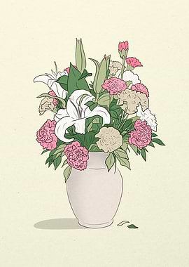 Floral Bouquet in Vase