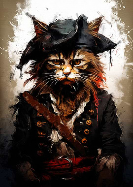 Pirate Cat Portrait