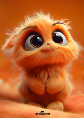 Dreamy - Cute Orange Furry Monster
