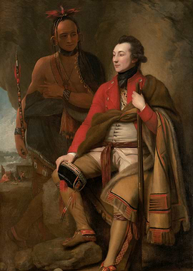 Portrait of a British Officer and Native American