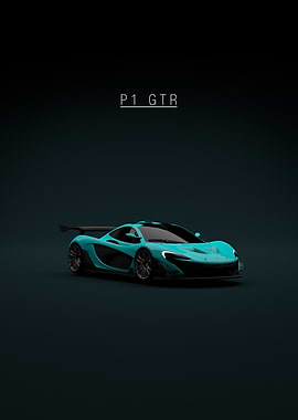 Cyan - Front McLaren P1 GTR