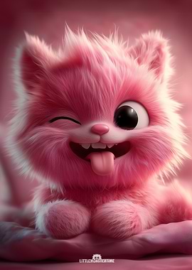 Tricksy - Pink Fuzzy Monster