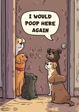 Dogs Bathroom Humor