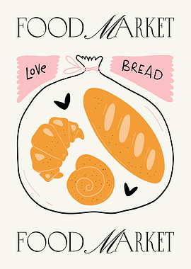 Food Market Bread Bag