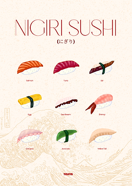 Sushi Nigiri Varieties