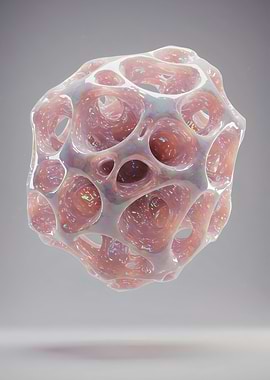 Abstract 3D Pink Structure