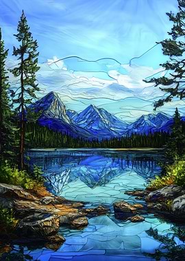 Mountain Lake Reflection