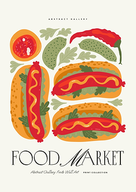 Hot Dog Wall Art Print