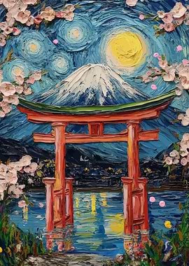 Mount Fuji Night Sky