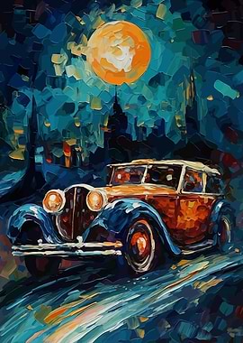 Vintage Car Night Drive