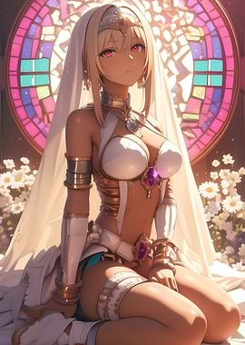 Anime Girl Bride in White Gaming