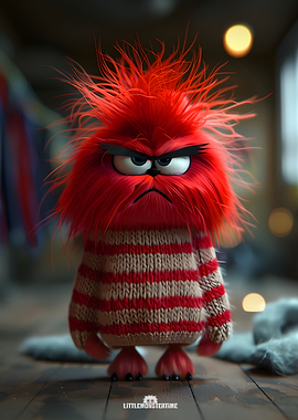 Rufus - Grumpy Angry Red Monster