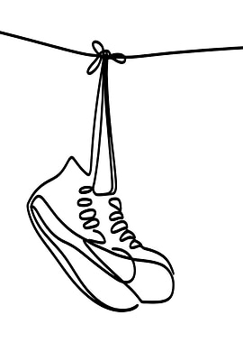 Sneaker Line Art