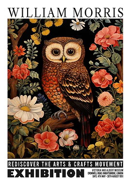 William Morris Owl Floral Exhibition