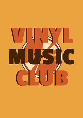 Vinyl Music Club Retro Design Disk Record