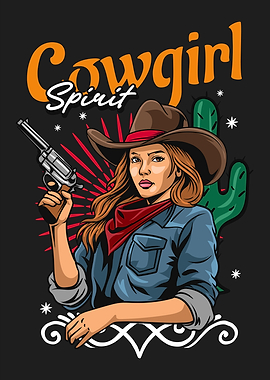 Cowgirl Spirit Illustration