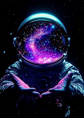 Astronaut Holding Galaxy