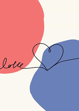 Love Heart Abstract Art