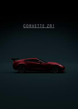 Red side of the Chevrolet Corvette C7 ZR1