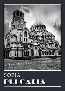 Sofia Cathedral, Bulgaria Photo Travel Poster