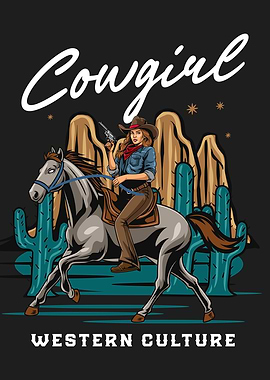 Cowgirl on Horseback