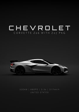 Chevrolet Corvette C8 Z06 Z07 2023 - White Specs