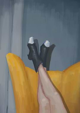 Legs in Yellow Chair