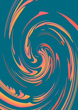 Abstract Dynamic Cosmic Swirl Art