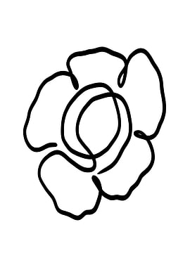 Single Line Rafflesia arnoldii Flower