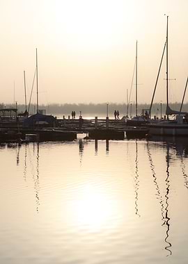 Sailboats at Sunset