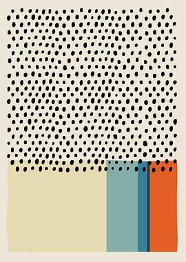 Abstract Dot and Stripe Art