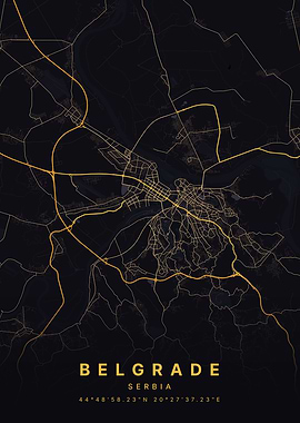 Belgrade Serbia City Map