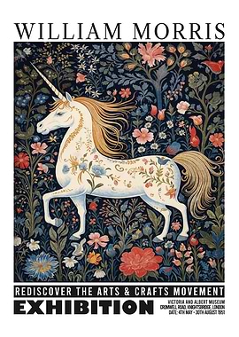 William Morris Unicorn Floral