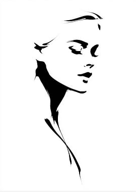 Woman's Face Silhouette