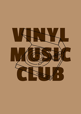 Vinyl Music Club Record Player Retro Design