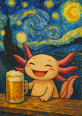 Axoloti in Starry Night