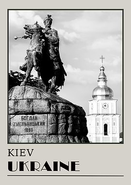 Kiev, Ukraine Monument Photo Travel Poster
