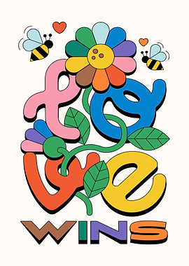 Love Wins Flower Art