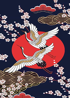 Japanese Crane Art Print