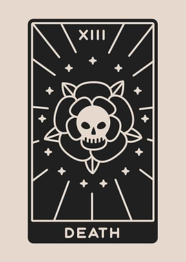 Beige Tarot Card DEATH