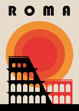 Roma Sunset Poster