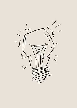 Lightbulb Line Art