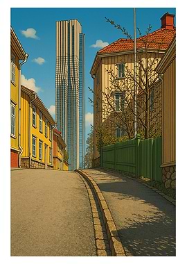 Cityscape with Tall Building