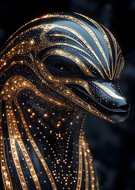 Golden Creature Dolphin Animal