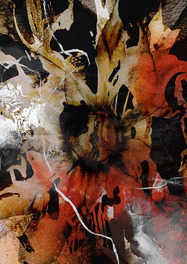 Abstract Art with Red and Black