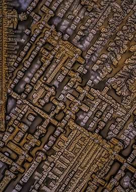 Abstract Salt Crystal