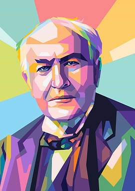 Thomas Edison Pop Art Portrait