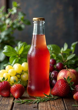 Red Berry Soda with Fruit